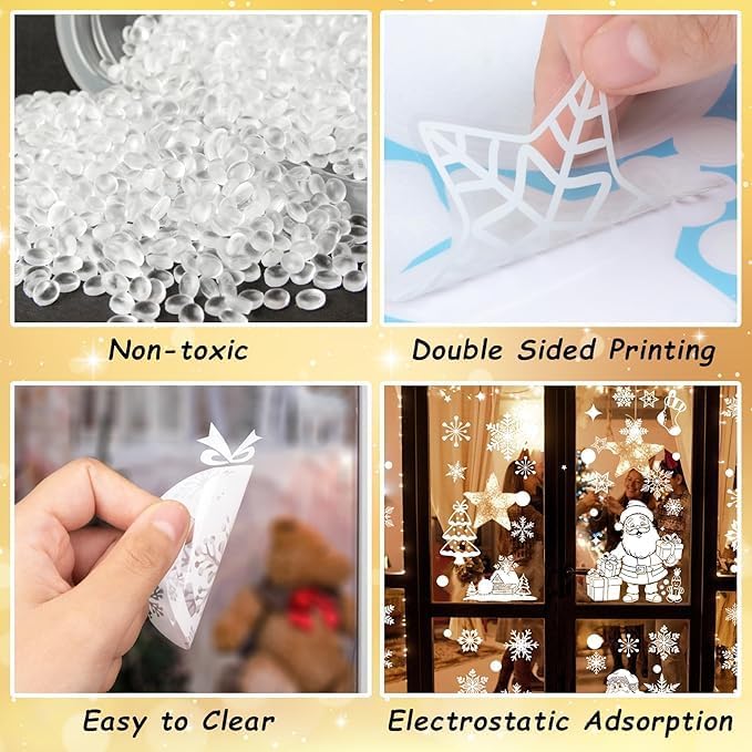 Sanyi Christmas Decorations - 3FT Window Clings, Large Stickers for Winter Window, Refrigerator Decorations - Image 3